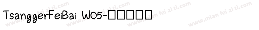TsanggerFeiBai W05字体转换